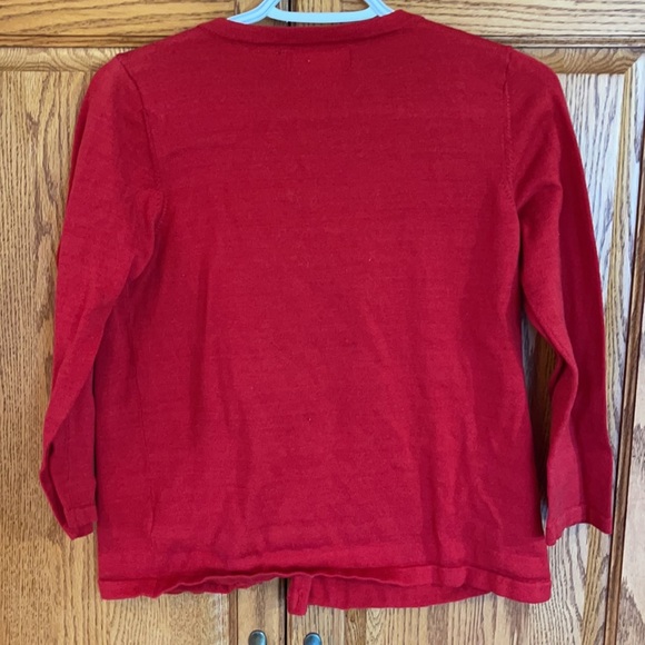 Liz Clairborne red button up sweater size M. - Picture 3 of 3